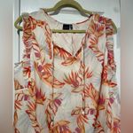 Kaari Blue NWOT  Size M Sleeveless Ruffle Tassel Flowy White Tropical Mini Dress Photo 1