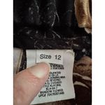 Kathie Lee Dark Floral Maxi Black Brown Vintage Skirt Size 12 Photo 4