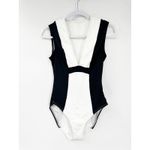 Carmen Marc Valvo Women's Plunge One-piece Swimsuit In Black White 8 Photo 1
