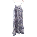 Storia  Kerri Flowy Ruffled Tiered Maxi in Blue Florals‎ Size Large Photo 3