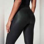 Spanx  Black Faux Leather Leggings Size Small
 S/P Petite BLACK EUC Photo 1