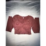 Young Fabulous and Broke YFB Annette Long Sleeve Deep V Fall Orange Thong Bodysuit Photo 7