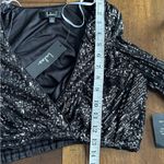 Lulus Shining with Confidence Black Sequin Crop Top Size Small New with Tags Photo 4