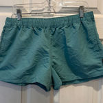 Patagonia Baggies Shorts Womens L Aqua Turquoise Nylon Drawstring Casual Photo 0