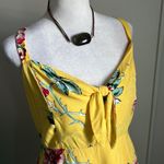 Socialite New Knot Front V-Neckline Babydoll Mini Floral Sleeveless Sundress Photo 4