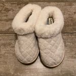 Dearfoams  Women's Gray Slippers With White Fur Trim Photo 0