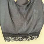 Beach Riot Sport Yara Lace Trim Rib Racerback Crop Tank Top Women's Small Black Photo 7