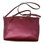 Coach Metallic Pebble Leather Small Kelsey Satchel in Antique Blush Photo 3