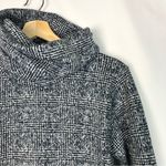 J.Crew Glen Navy Blue & White Plaid Funnel Neck Sweatshirt M Photo 3