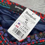 Desigual Nwt designual Aztec metallic embroidered skirt short large (10) Photo 3