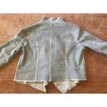 Women size M cropped faux fur suede gray short sherpa jacket Size M Photo 3