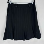 Vintage Y2K Black Button Pleated Striped Mini Skirt Size 10 Goth Punk Emo Photo 1