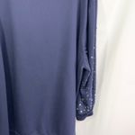 Roamans Plus Size 18W‎ 20W Sweatshirt Top Rhinestone Sleeve Studded Blue 1070 Photo 7