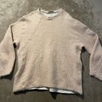 ZARA  Trafaluc Shirt Womens Small Sweater Beige Fuzzy Soft Basic Minimalist Modes Photo 0