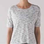 Lululemon Run It Out Tee Tiger Space Dye Black White size 8 Photo 1