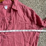 Gap Pink Linen Blend Long Sleeve Blouse Casual Summer Pastel Feminine XL Photo 4