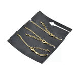 Boutique NEW Women's 3 Piece Bracelet‎ Set, Adjustable, Gold & Turquoise, Adjustable Photo 8