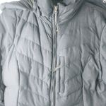 Eddie Bauer  L Gray Knee Length Down Puffer Hoodie Jacket Photo 10