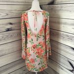 Lulus Blush Floral Long Sleeve Backless Dress Photo 6