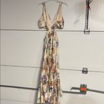 Abercrombie & Fitch GISELLE PLEATED CUTOUT MAXI DRESS LARGE PETITE FLORAL Photo 9