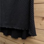 Heart Moon Star Y2K Size Medium Strapless Black White Polka Dot Midi Dress Photo 2