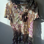 Dress Barn Ruffled Animal Print Blouse Photo 0