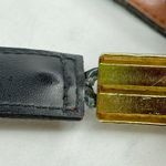 Vintage Wood Beaded Faux Leather Belt Made in Taiwan Small (S) ✨ Brown Photo 6