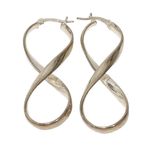 Infinity Hoops Sterling Silver Hoop Earrings Jewelry Photo 0