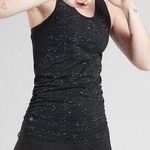 Athleta  Speed light black speckled ruched athletic racerback tank top size XS Photo 0