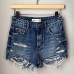 ZARA Distressed High Waist Shorty Cut Off Shorts Photo 0