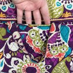 Vera Bradley Crossbody Bag Purple Plum Crazy Floral Convertible Colorful Tote Photo 6