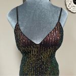 Jump  Gown Juniors Size 5/6 Multicolor Sequined High Slit Iridescent NWT $149 Photo 3