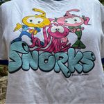 Vintage The Snorks Ringer Top Womens S/M (vtg L) Cartoon 80s Coastal Concepts White Photo 2