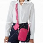 Kate Spade Rosie North South Zip Phone Crossbody pebbled leather stripe strap Photo 6