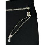 AREA Zipper Brief Leggings in Black Small New Womens Skinny Crystal Pants Photo 8