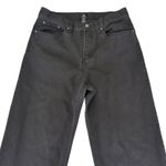 H&M Loose Fit Black Wash Denim Jeans Women's Size 33 Baggy Relaxed Rigid Denim Photo 2