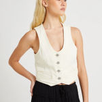 Rolla’s Dallas Denim Buttercream Vest New! Photo 0