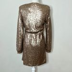 Missguided Gold Sequin Party Dress Photo 5