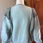 Hand Knit Sea Green Sweater Size M Photo 1