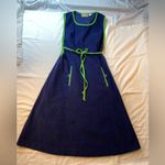 A de’ Lanthe Original Smock style corduroy dress, Vintage, 70’s,‎ Rare, Size L Blue Size L Photo 4