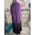 suit blazer swing skirt floral purple pink green Size 6 Photo 8