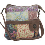 NWT Boutique Boho La Fleur Mixed Floral Patchwork Crossbody Mini Bag Blue Photo 0