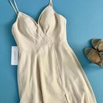 Azazie NWT  Everleigh Frost A-Line Pleated Chiffon Maxi Bridesmaid Dress Photo 5