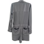 Outerknown  Benson Jumpsuit Utility Long Sleeve Button Tie Romper Satin Sz S Photo 4