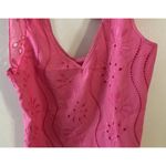 Women's Medium/Large Ruffle Babydoll Top Pink Bow 🎀 Sleeve Tie At The Shoulder Photo 2