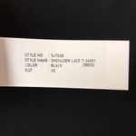 Sincerely Jules NWT  Women’s Black Shoulder Lace T-Shirt Dress Photo 7