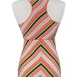 Alo Yoga Faux Wrap Orange Stripe Racerback Tank Top Photo 5