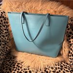 Kate Spade Sawyer Street Blue Maxi Shoulder Bag/Tote Smooth Leather W/Bow Photo 1
