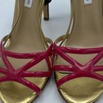 Diane Von Furstenberg  pink black gold Strappy heel Photo 5