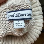 Coldwater Creek Croft & Barrow Ivory Cable Knit Turtleneck Scandi Fisherman Sweater Size Large Photo 5